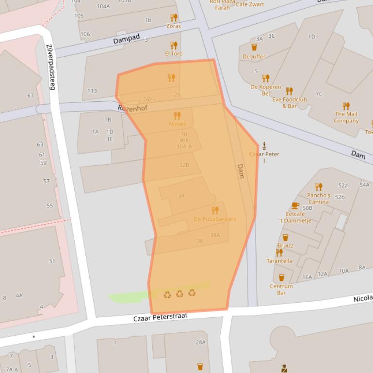 Kaart van postcodegebied 1506BE.