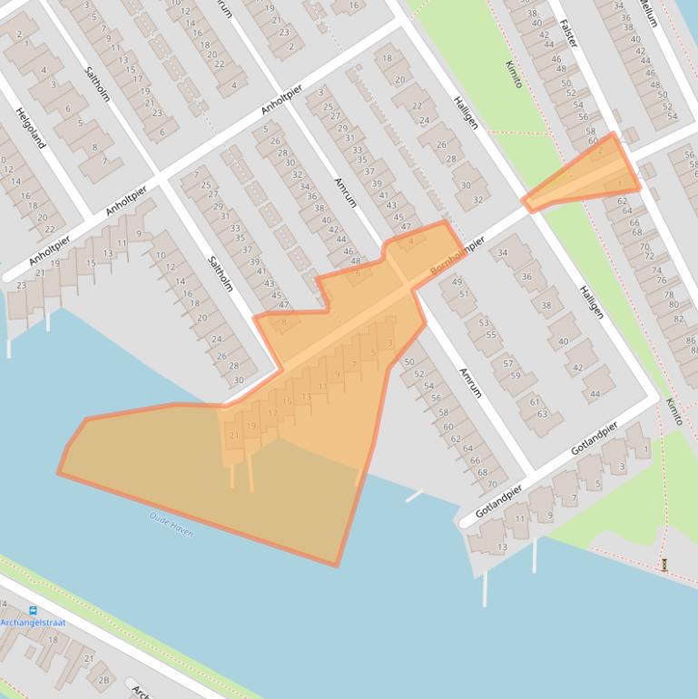 Kaart van postcodegebied 1506BS.