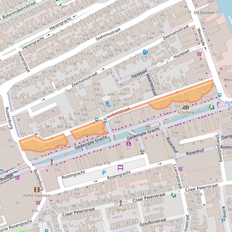 Kaart van postcodegebied 1506CL.