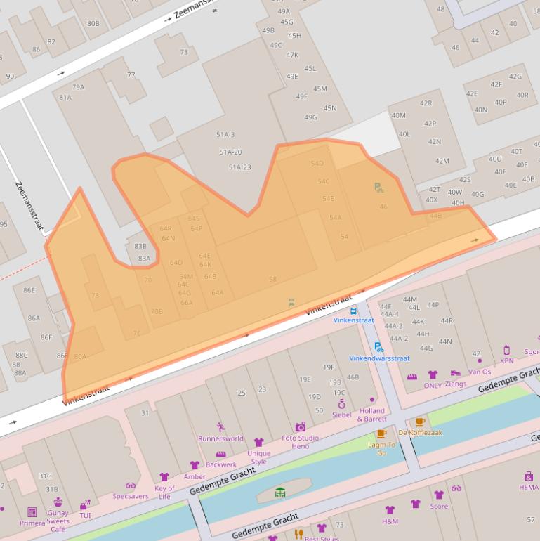 Kaart van postcodegebied 1506CN.