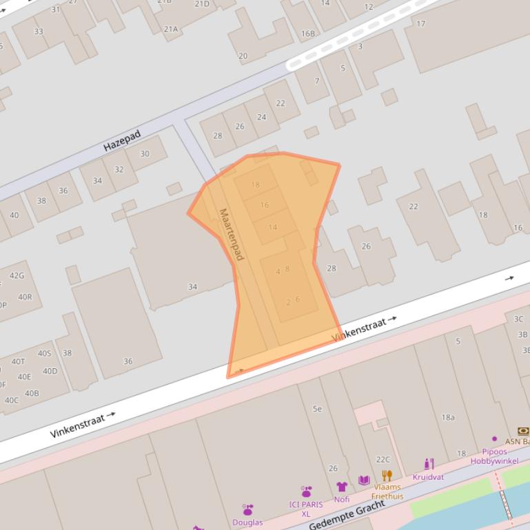 Kaart van postcodegebied 1506CR.