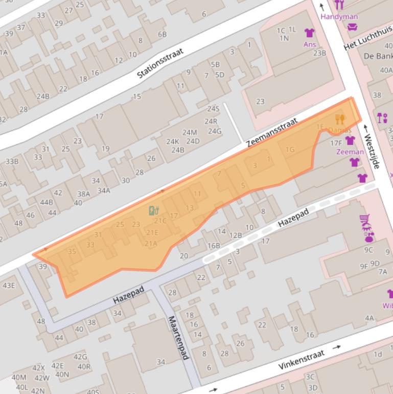 Kaart van postcodegebied 1506CS.