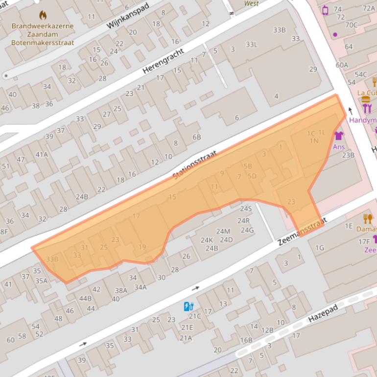 Kaart van postcodegebied 1506DA.