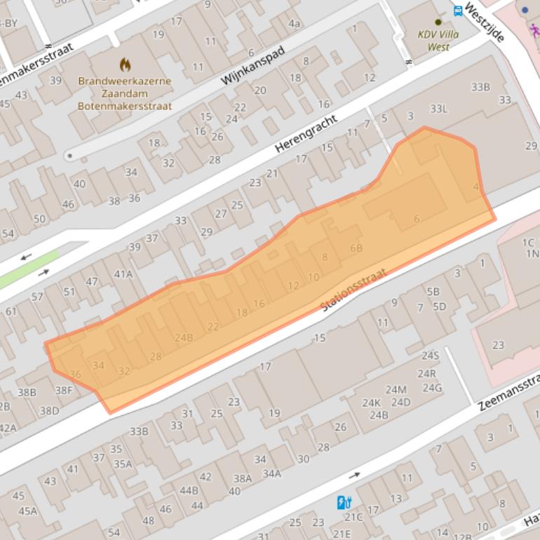 Kaart van postcodegebied 1506DG.