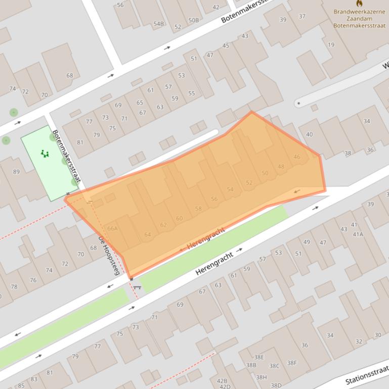 Kaart van postcodegebied 1506DT.