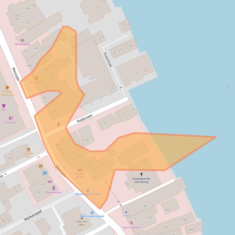 Kaart van postcodegebied 1506EH.