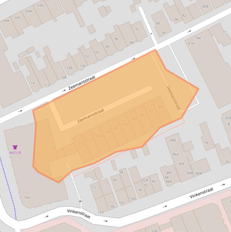 Kaart van postcodegebied 1506EZ.