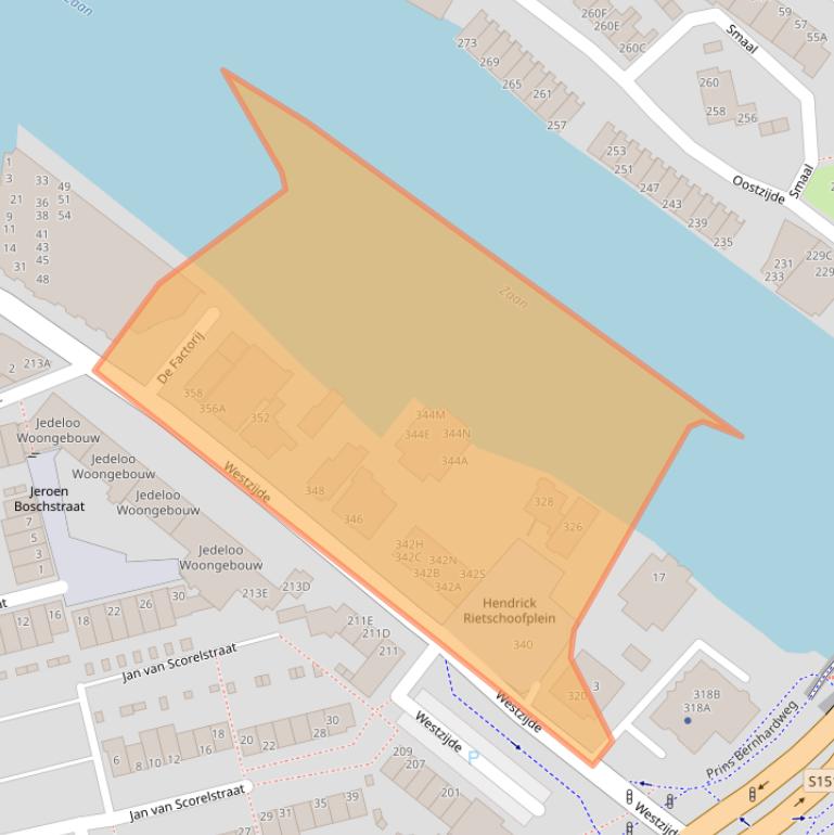 Kaart van postcodegebied 1506GK.