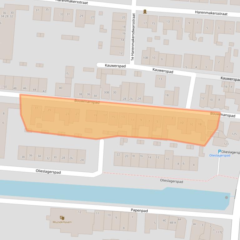 Kaart van postcodegebied 1506HA.