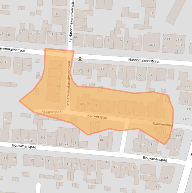 Kaart van postcodegebied 1506HC.