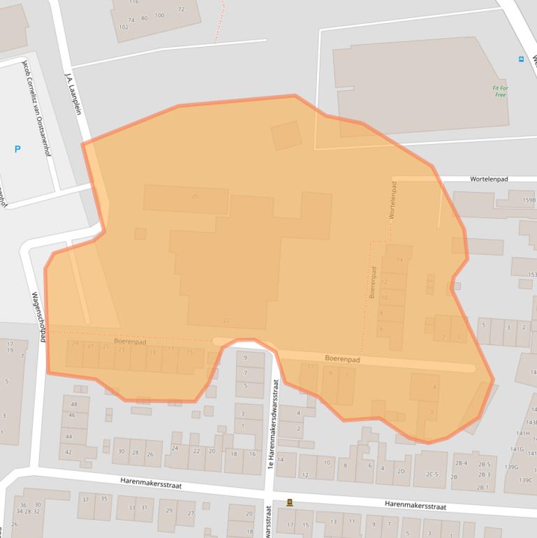 Kaart van postcodegebied 1506HK.