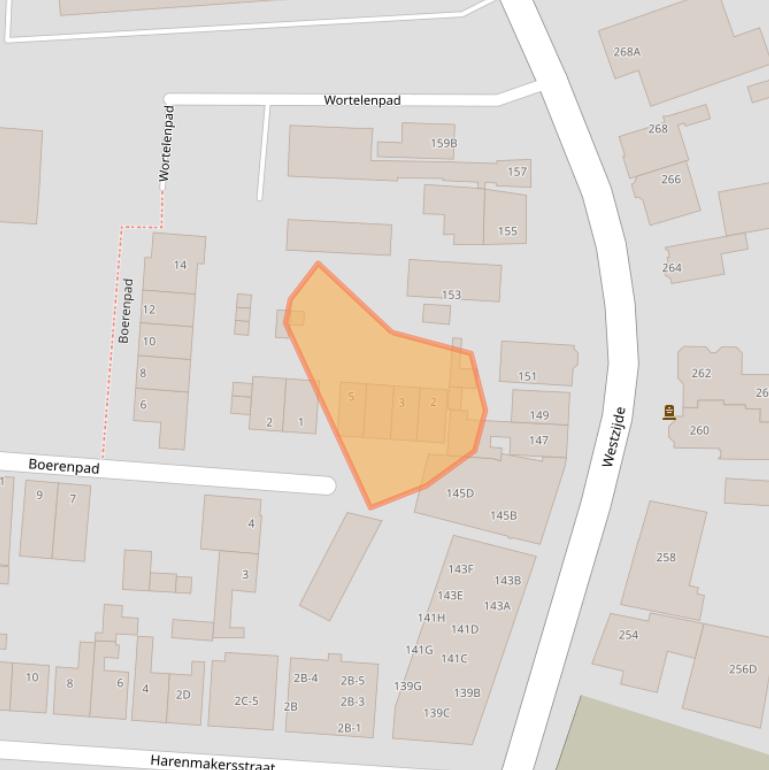 Kaart van postcodegebied 1506HL.