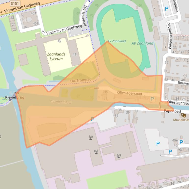 Kaart van postcodegebied 1506HR.