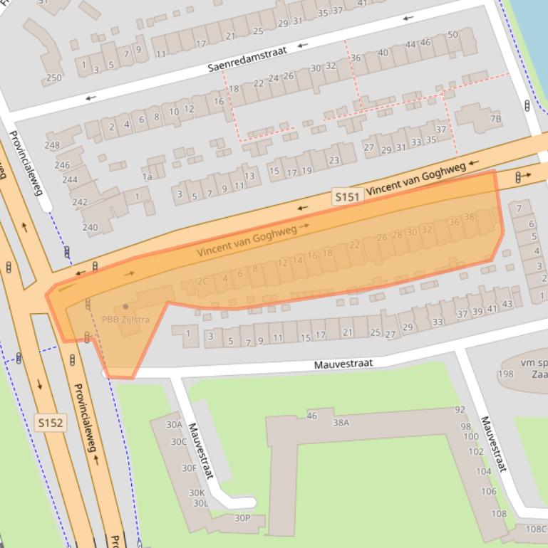 Kaart van postcodegebied 1506JC.