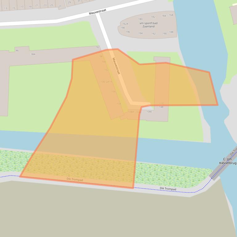 Kaart van postcodegebied 1506JL.