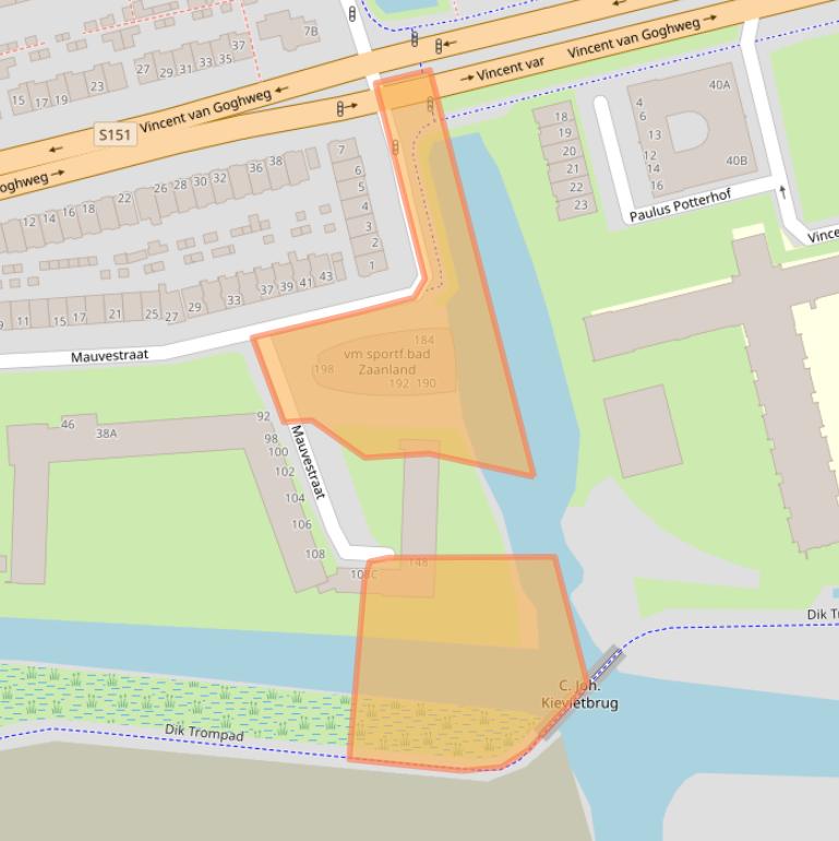 Kaart van postcodegebied 1506JM.