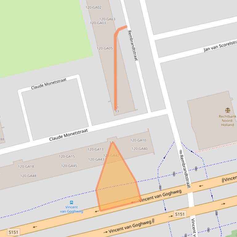 Kaart van postcodegebied 1506KD.