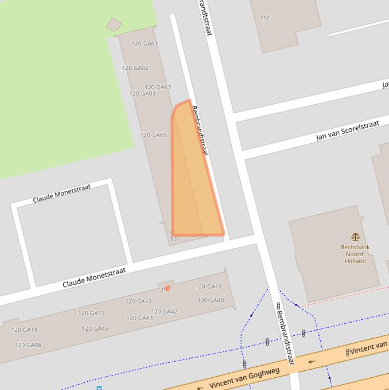 Kaart van postcodegebied 1506KG.