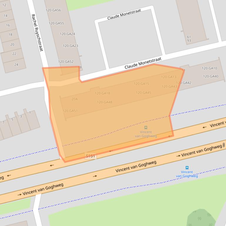 Kaart van postcodegebied 1506KK.