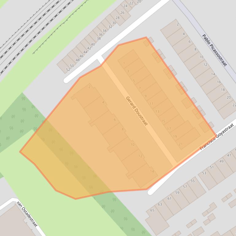 Kaart van postcodegebied 1506KP.