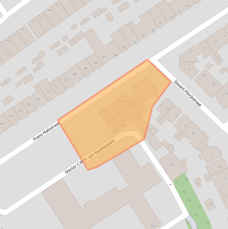 Kaart van postcodegebied 1506LD.