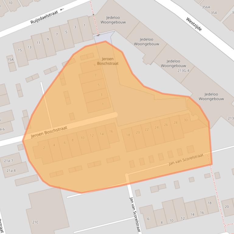 Kaart van postcodegebied 1506LX.