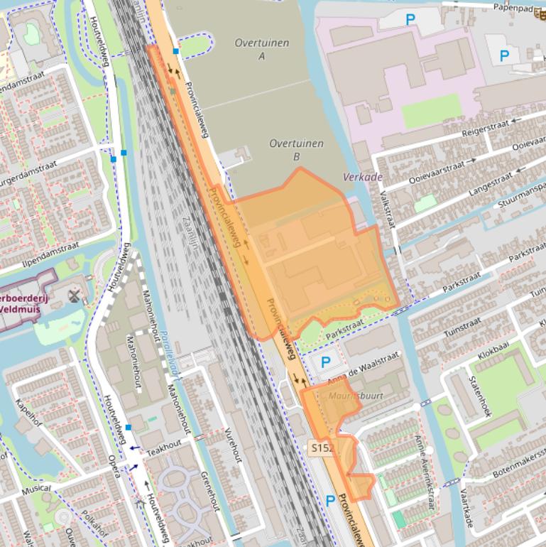 Kaart van postcodegebied 1506MG.