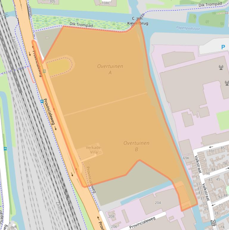 Kaart van postcodegebied 1506MH.