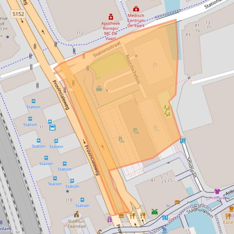 Kaart van postcodegebied 1506MN.