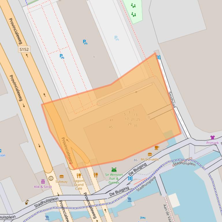 Kaart van postcodegebied 1506MW.