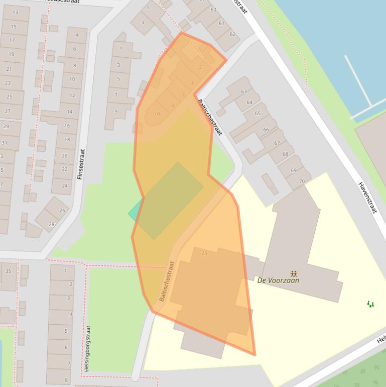 Kaart van postcodegebied 1506NM.