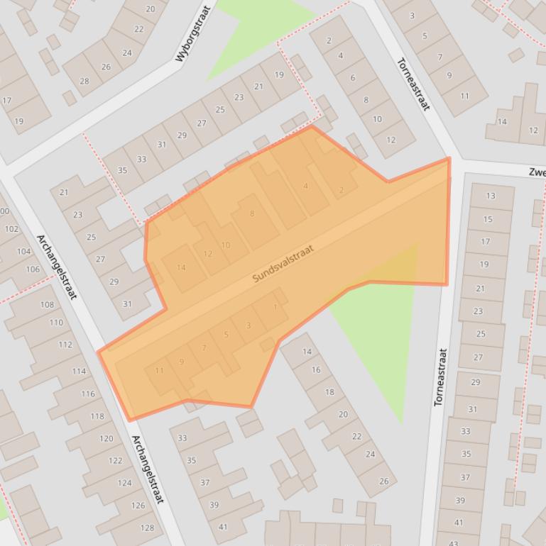 Kaart van postcodegebied 1506NN.