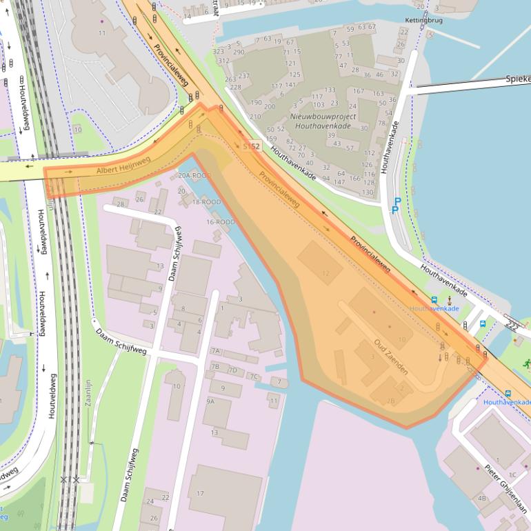 Kaart van postcodegebied 1506PE.