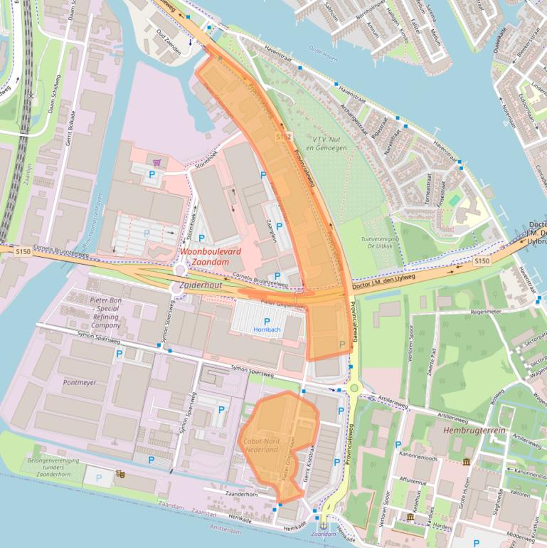 Kaart van postcodegebied 1506PW.