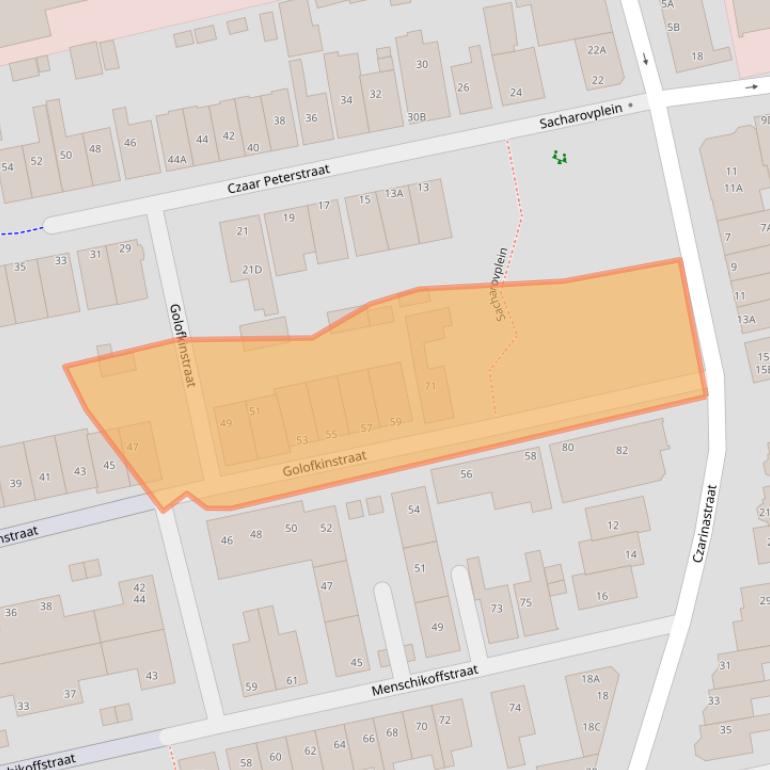 Kaart van postcodegebied 1506RH.