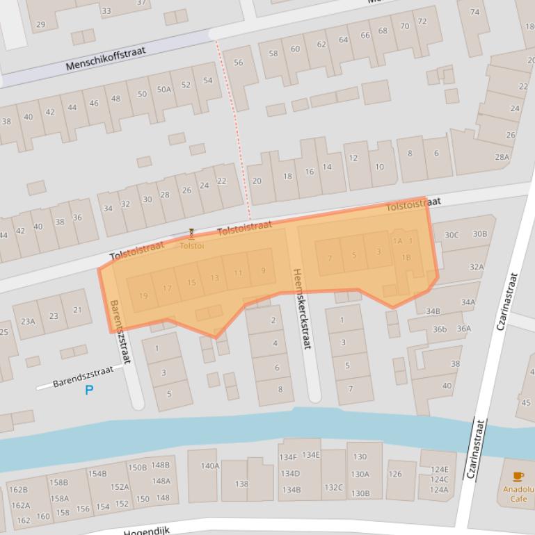 Kaart van postcodegebied 1506RR.