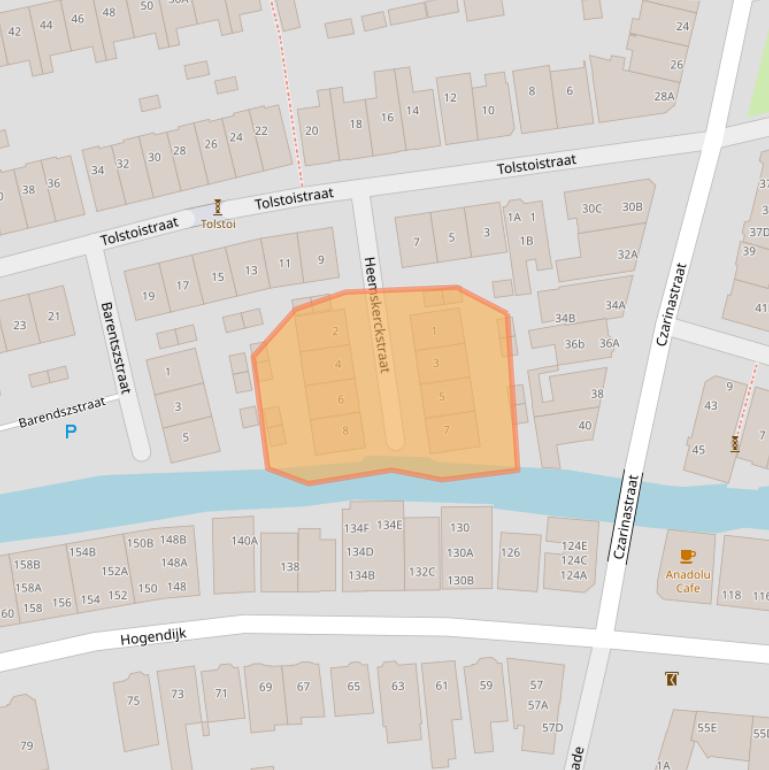 Kaart van postcodegebied 1506RW.