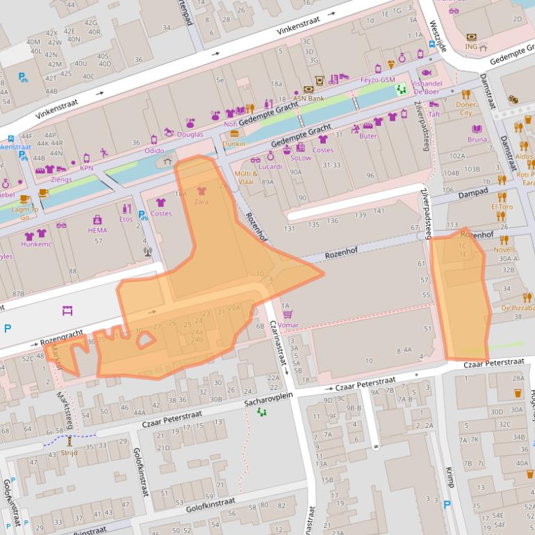 Kaart van postcodegebied 1506SC.