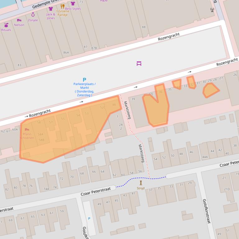Kaart van postcodegebied 1506SG.