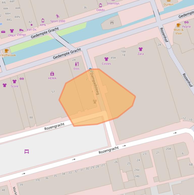 Kaart van postcodegebied 1506SJ.