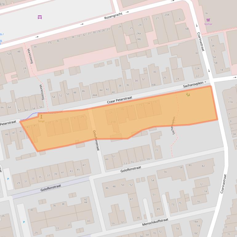 Kaart van postcodegebied 1506SL.