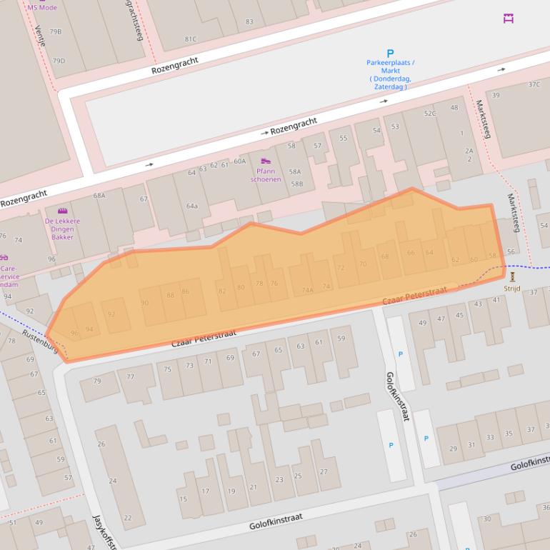 Kaart van postcodegebied 1506SR.