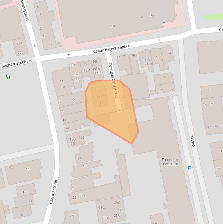 Kaart van postcodegebied 1506ST.