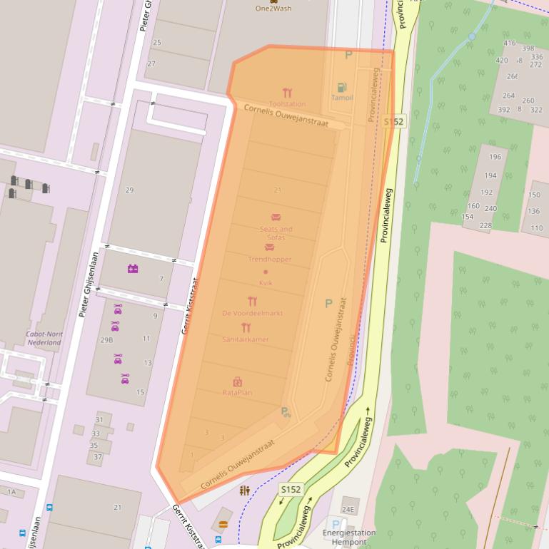 Kaart van postcodegebied 1506SX.