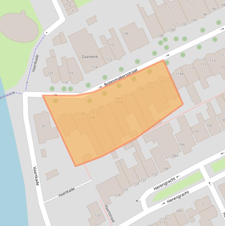 Kaart van postcodegebied 1506TD.