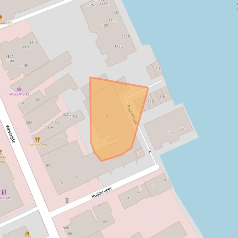 Kaart van postcodegebied 1506TK.