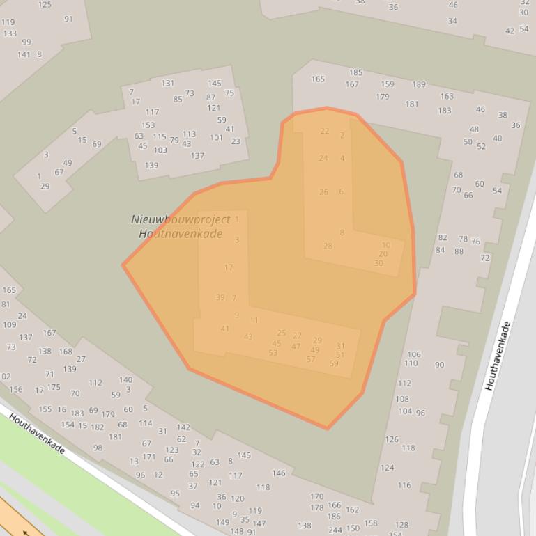 Kaart van postcodegebied 1506TR.