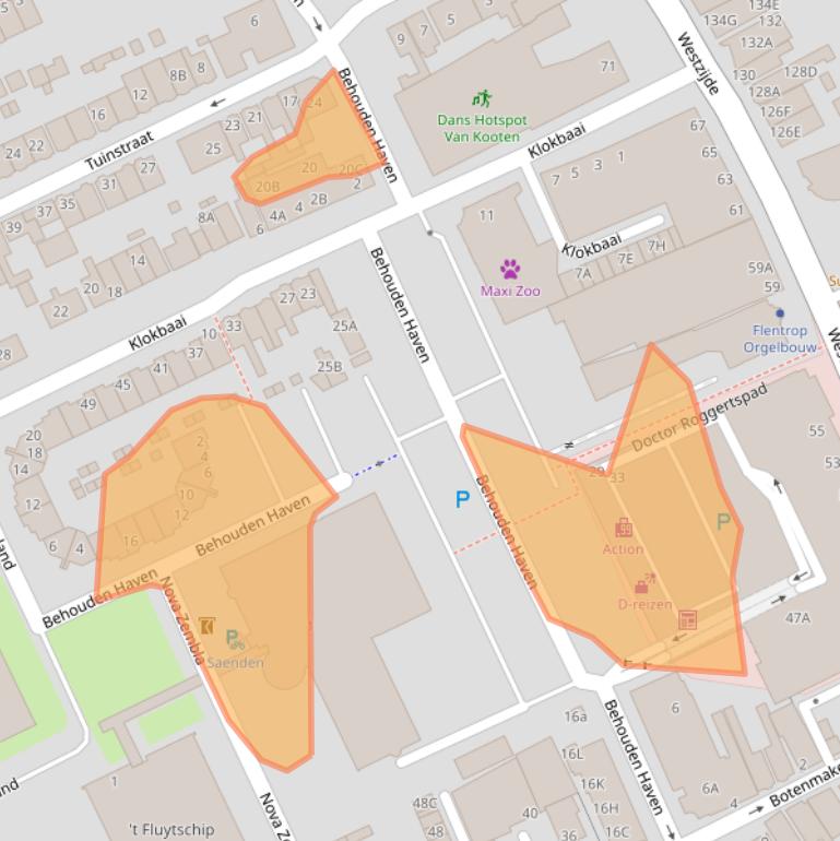 Kaart van postcodegebied 1506VA.