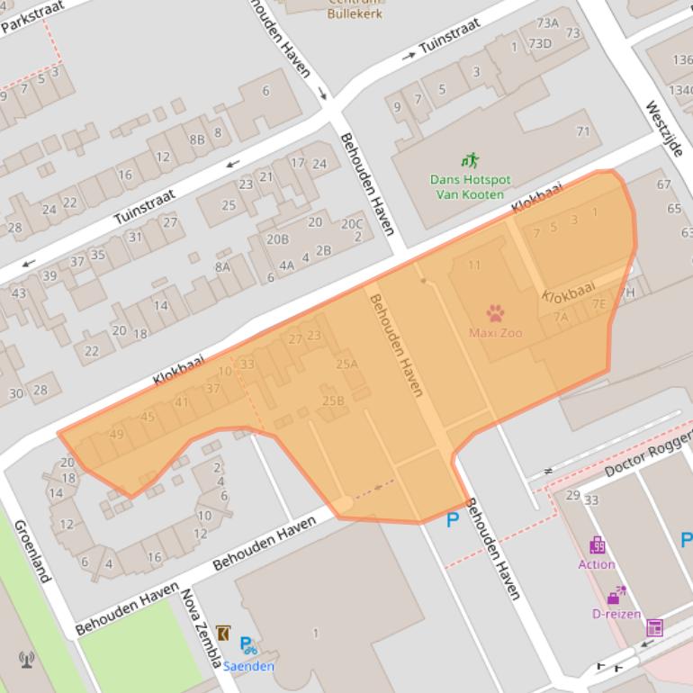 Kaart van postcodegebied 1506VE.