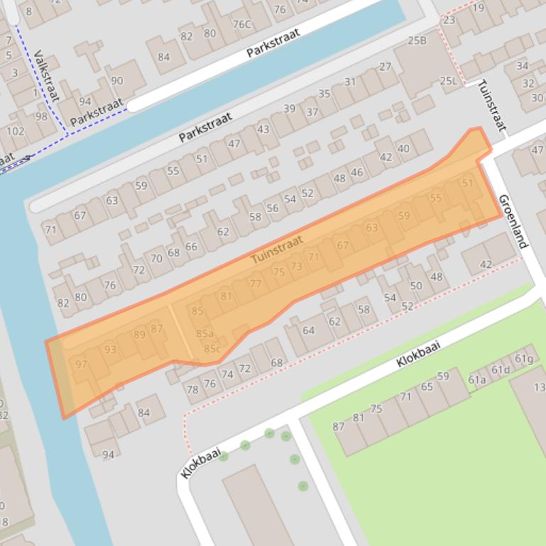 Kaart van postcodegebied 1506VW.